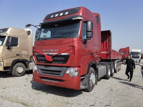 12 AMT-Euro 5 van Tractor Hoofdsinotruk Howo 6x4 Tipper Truck T7H